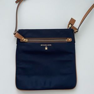 Michael Kors Blue Nylon Crossbody NWOT